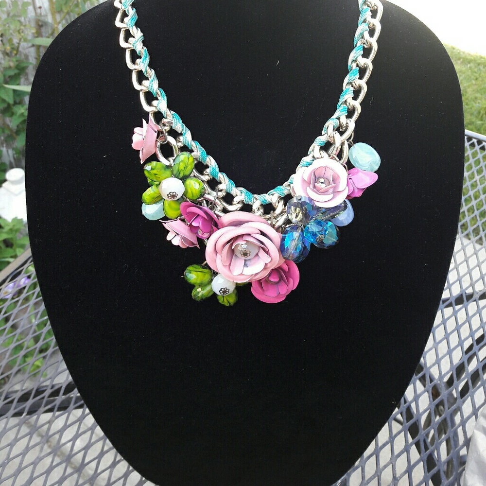 Mexican Metal Flower necklace